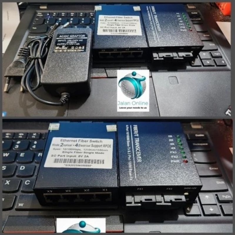 Media Converter Fiber Optic 2 FO 4lan 2FO 4Lan 2sc 4lan support POE