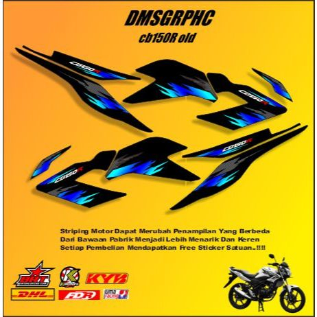 STRIPING CB 150 R OLD CARBON - STIKER HONDA CB 150R OLD VARIASI CARBON