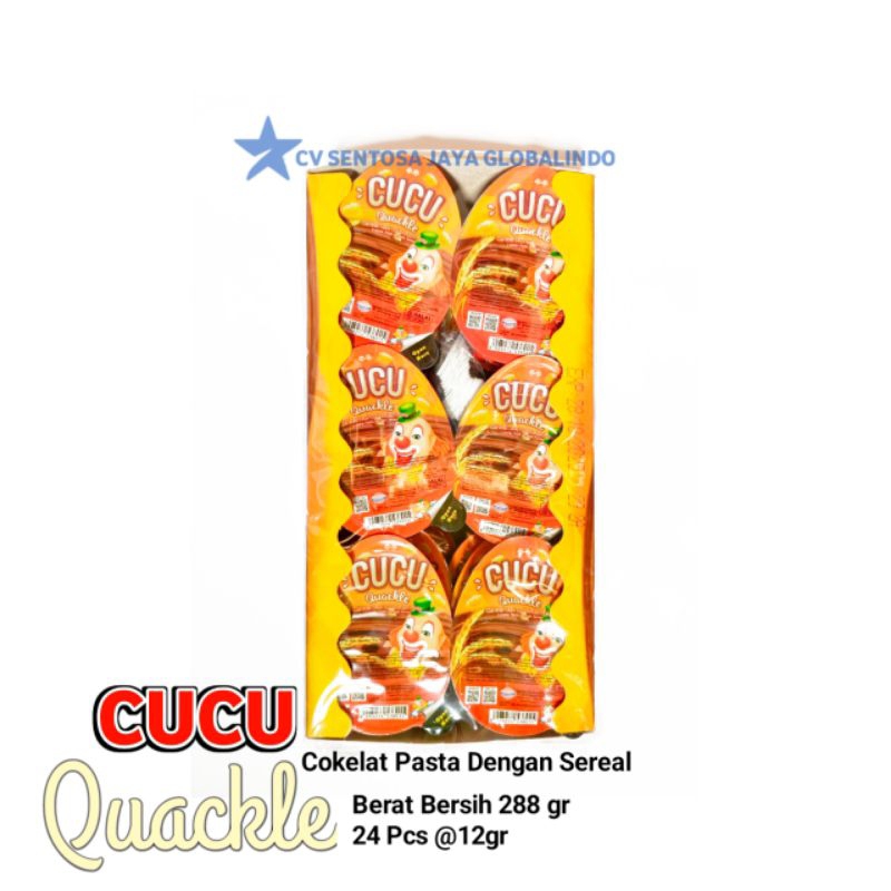 

cucu quackle coklat 24 snack sereal beras coklat salut pasta - Coklat