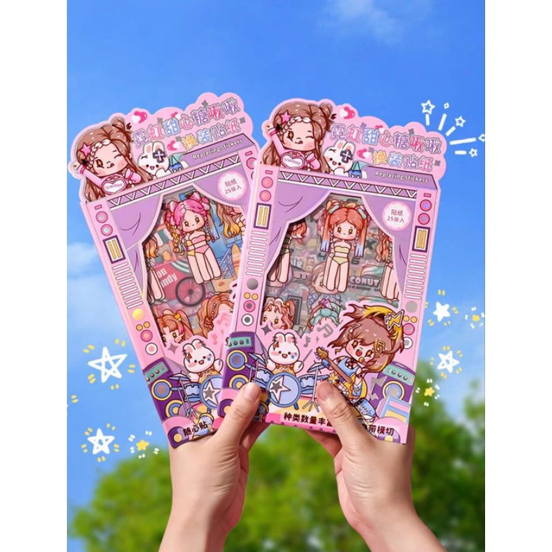 STIKER LEMARI JENDELA MAINAN TEMPEL BAJU SANRIO BP RUMAH-RUMAHAN MAINAN ANAK PEREMPUAN MOTIF KARAKTE