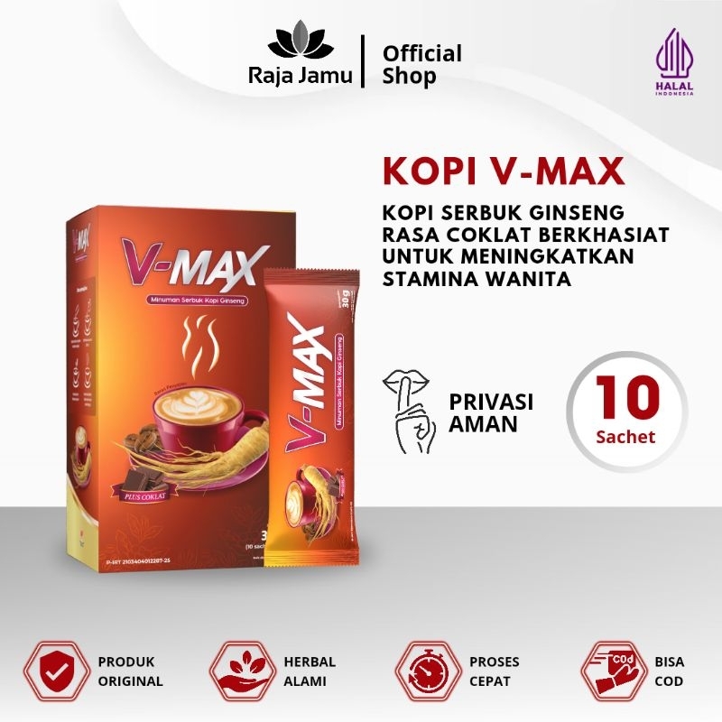 

Kopi V MAX Original | Kopi Penambah Stamina Wanita Vmax Coffee Ginseng Plus Coklat Kopi V-MAX