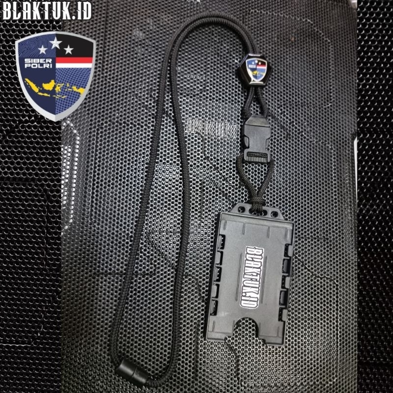 

Lanyard tactical holder id card Slide exagonal logo SIBER POLRI