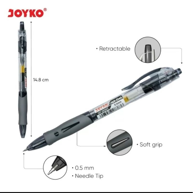 

Pulpen Joyko pen Cetek 0.5 mm Eceran Murah / Pena Pulpen Joyko GP-265 Gelpen