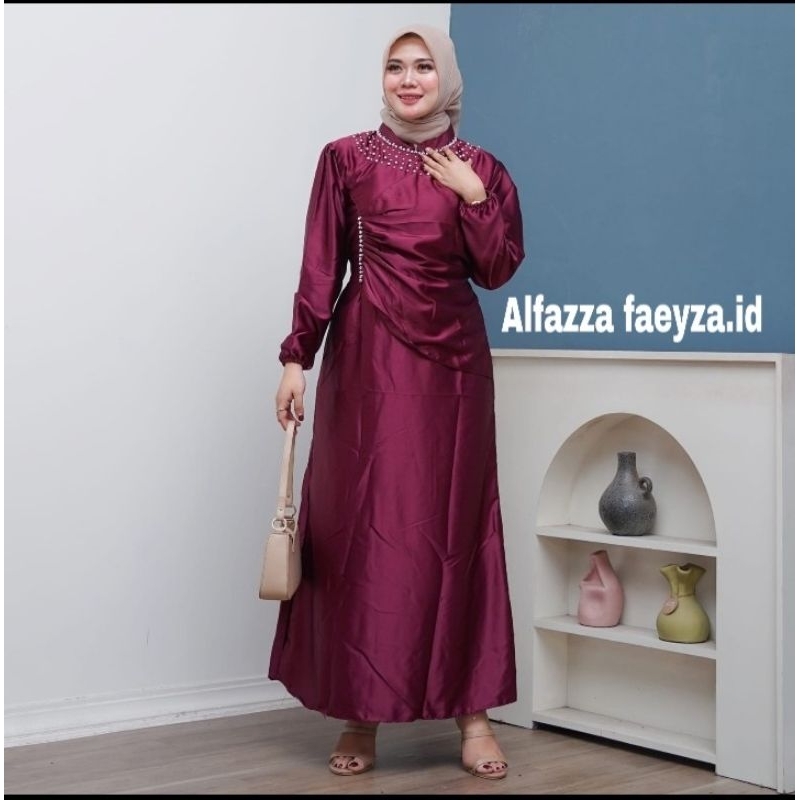 TERMURAH Vina Dress Kondangan Viral | Dress Pesta Bridesmaid | Gamis Satin Model Duyung | Dress sati