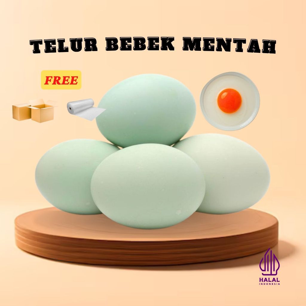 

Telur Bebek Mentah Fresh Murah ( ISI 10 BUTIR ) Free Bubble dan Kardus
