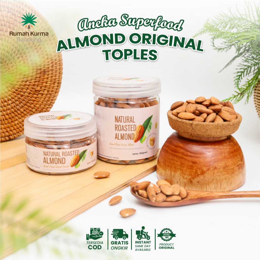 

Almond Panggang Original Kupas Cemilan Roasted Almond Oleh Oleh Haji Umroh