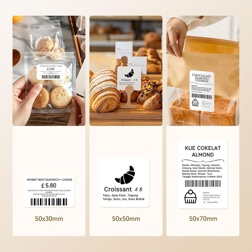 

Niimbot B1 Printer Label Harga Bare, Printer Stiker Tanggal Untuk Toko Kelontong/Makanan Roti