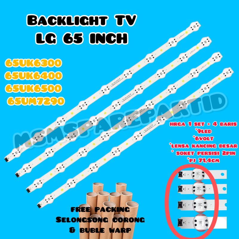 Backlight TV LG 65 Inch 65UK6300 65UK6400 65UK6500