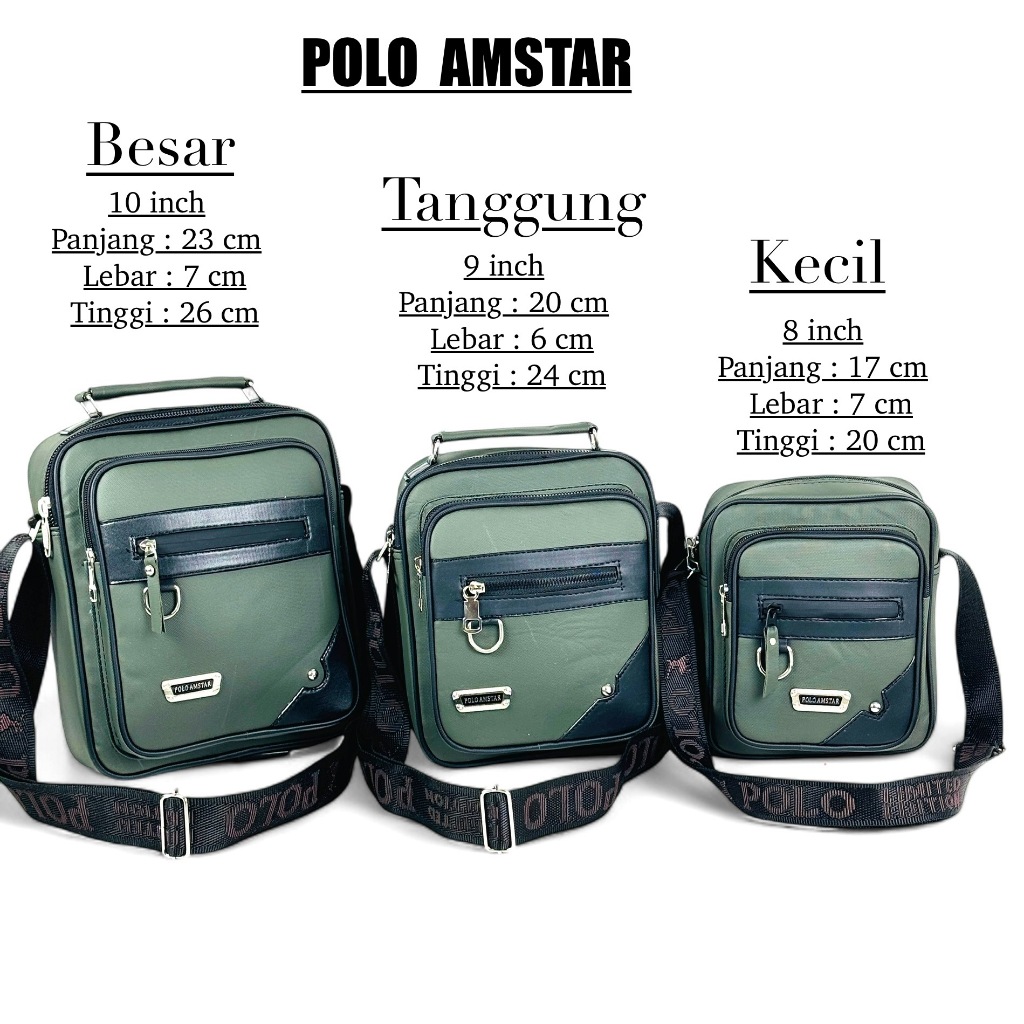 RB Tas Selempang Pria Wanita Waterproof Polo Amstar Slingbag Tas Pria POLO AMSTAR