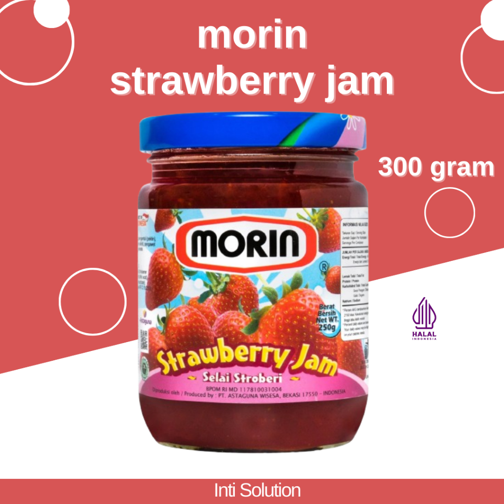 

Morin Selai Strawberry 330 Gr - Selai Buah Stroberi