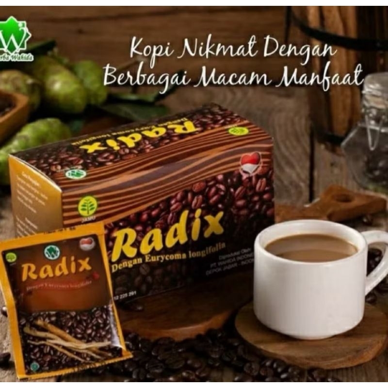 

Kopi Radix Al Wahidah isi 15 sachet