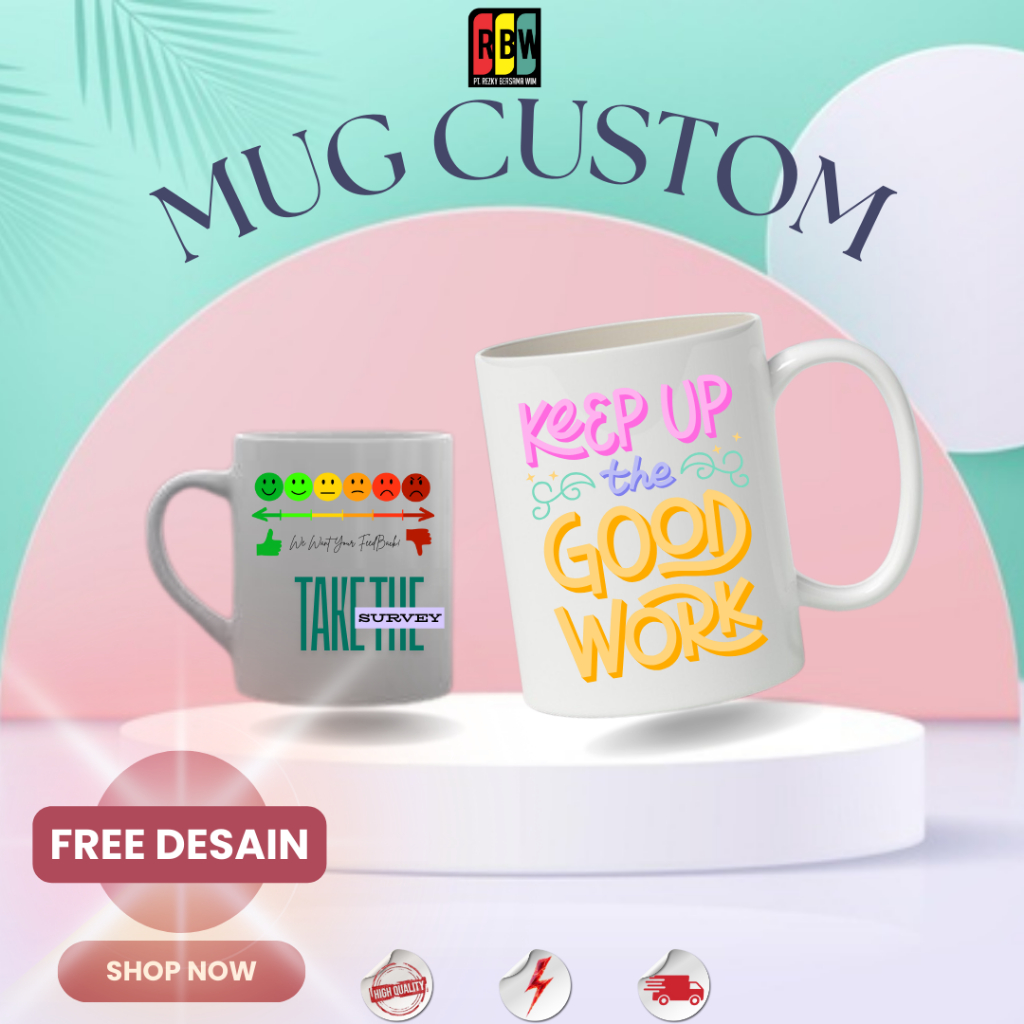 MUG CUSTOM / SOUVENIR MUG CUSTOM BIRTHDAY / KADO, BISA CUSTOM TULISAN / GAMBAR / FOTO