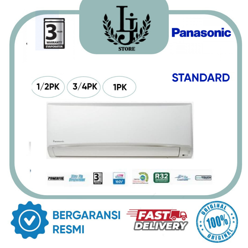 AC Panasonic Standard YN5AKJ / YN7AKJ / YN9AKJ 1/2PK/3/4PK/1PK AC Standard Panasonic Outdoor Silver