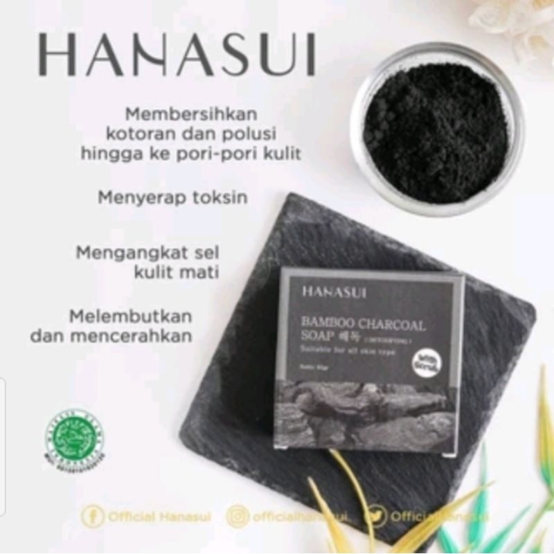 BAMBOO CHARCOAL] HANASUI BAMBOO CHARCOAL / SABUN ARANG ΒΡΟМ