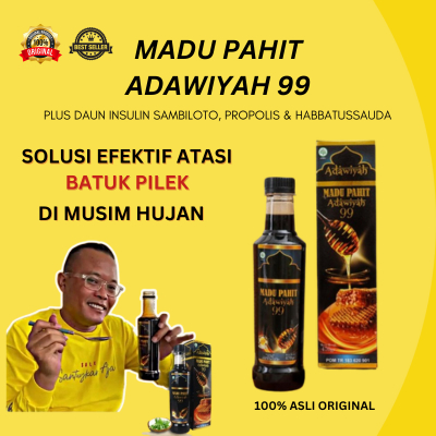 

HERBAL BATUK PILEK - MADU PAHIT ADAWIYAH 99 ORIGINAL BPOM