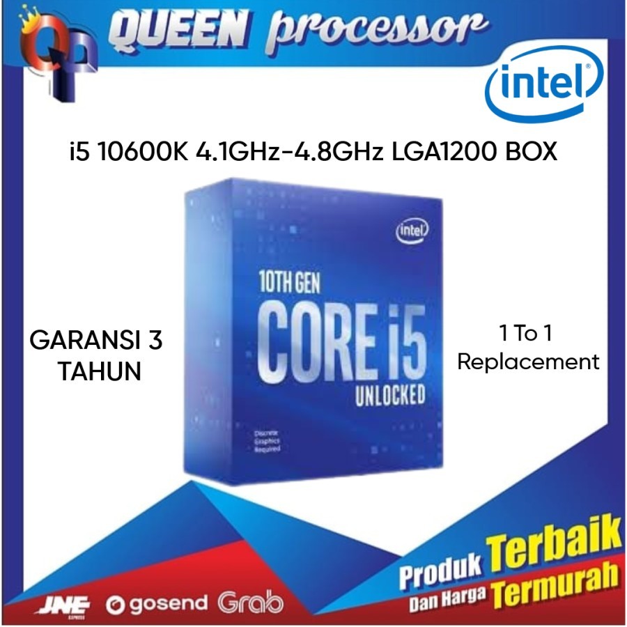 Processor Intel core i5 10600K 4.1 GHz BOX Socket 1200 NEW ITEM 