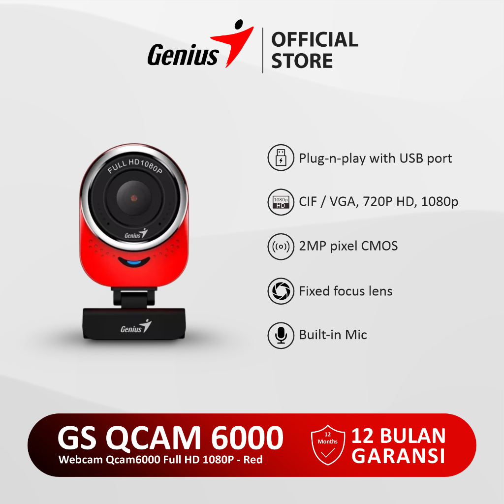 Genius Qcam 6000 Webcam Full HD 1080p