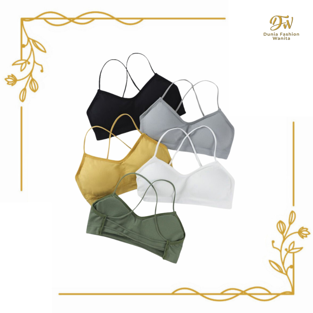 •DFW• Bra Bh Fashion Korean Wanita Tali Silang Belakang Tanpa Kawat