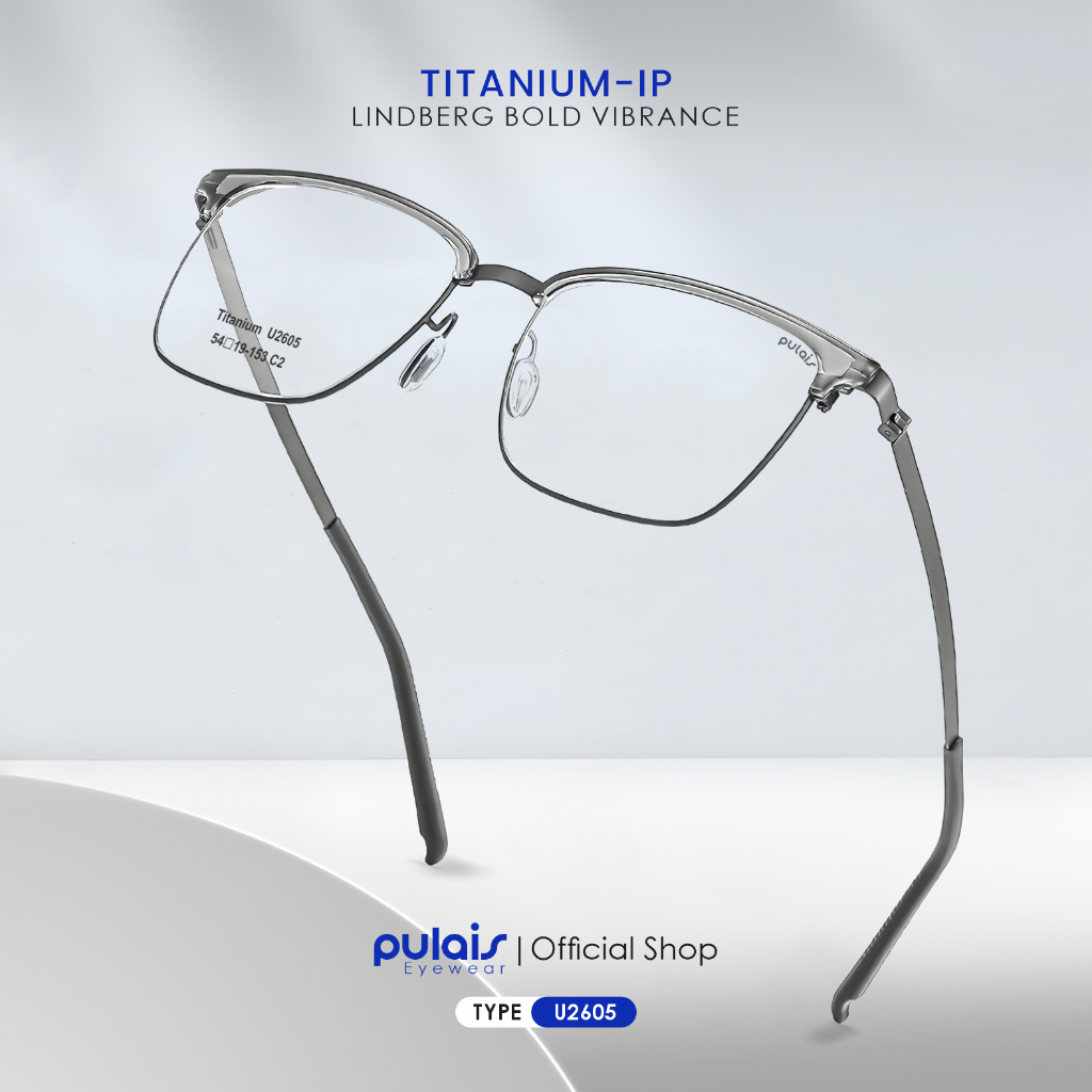 Pulais Eyewear Kacamata Kotak Simple Lensa Minus Normal Bluecromic Photocromic Unisex U2605