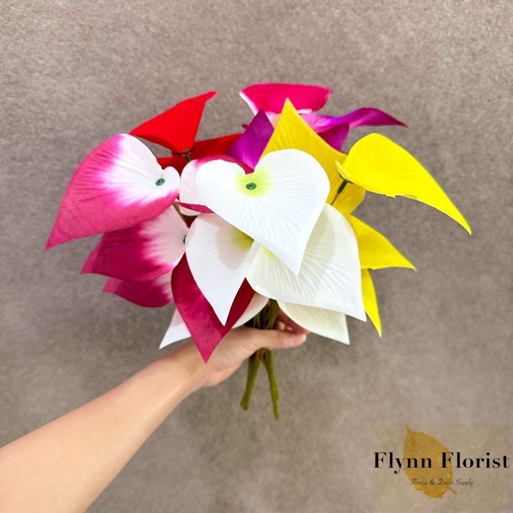 Bunga Aron Calalily Cabang 5 (Satuan) Bunga Artificial Dekorasi Backdrop