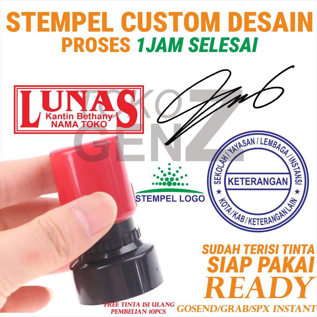 

CETAK STEMPEL MURAH CUSTOM STEMPEL FLASH/STEMPEL WARNA/CETAK STEMPEL KILAT