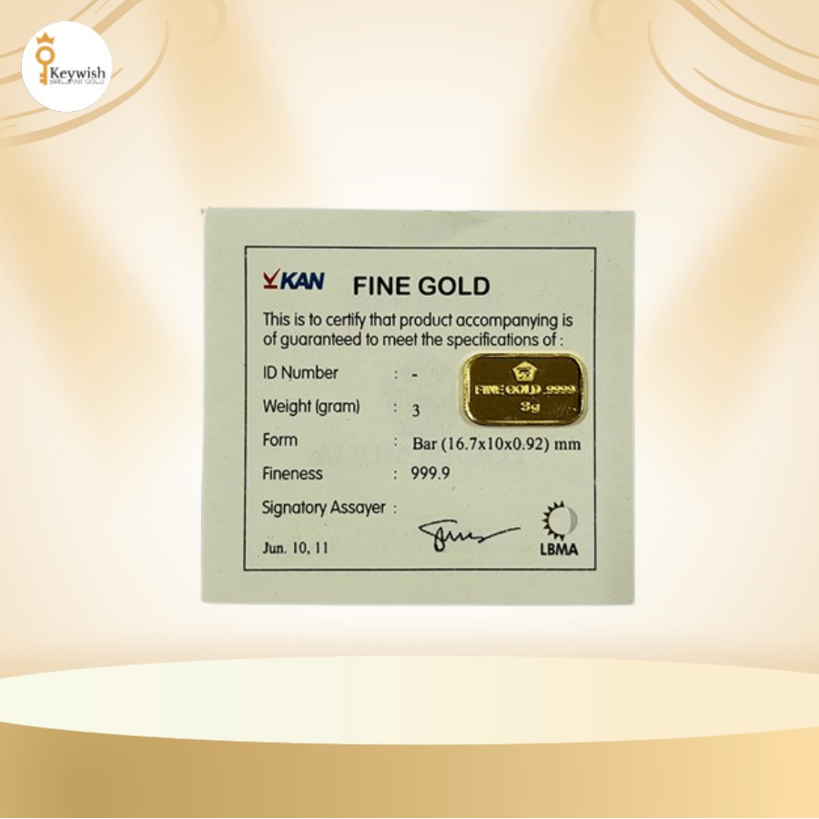 KeyWish Logam Mulia Antam Retro Tidur ( LM ) 3GR