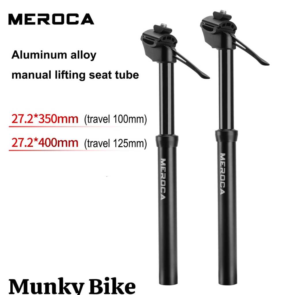 Meroca Dropper Adjustable Seatpost 27.2 Tuas Diameter Seatposh Sepeda 27.2mm travel 100 125 mm Tuas 
