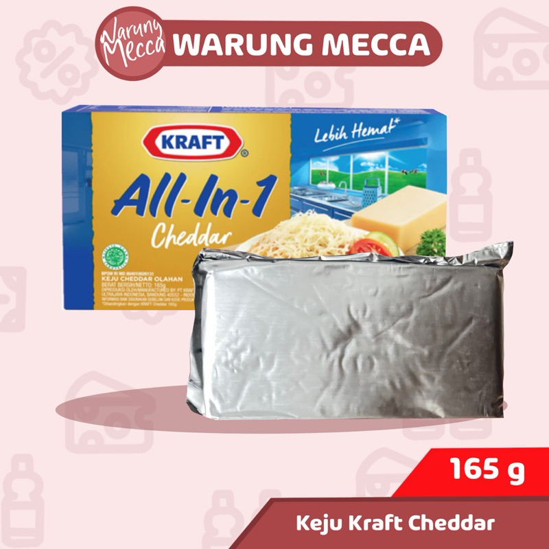 

Keju Kraft All in One Keju Parut Cheddar Tanpa Kemasan Dus