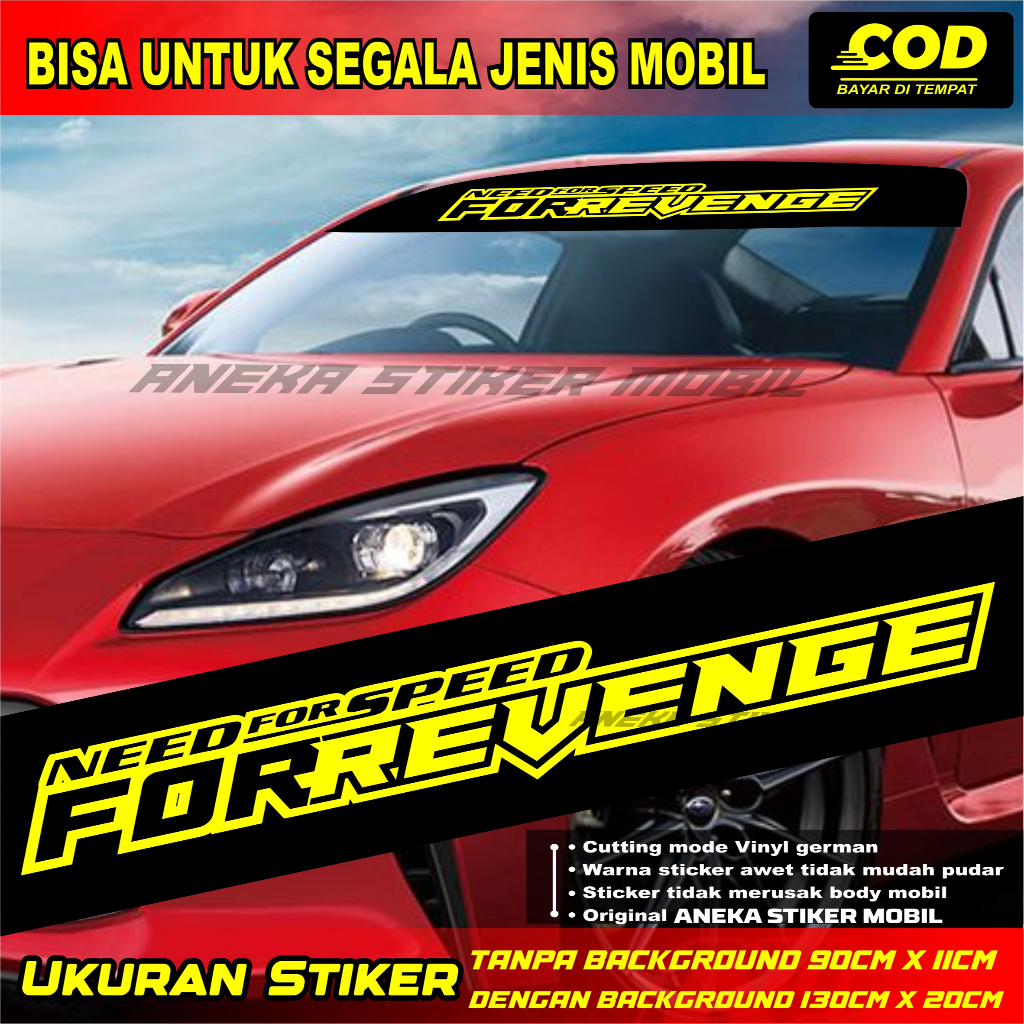Stiker Kaca Need For Speed For Revenge Sticker Cutting Universal