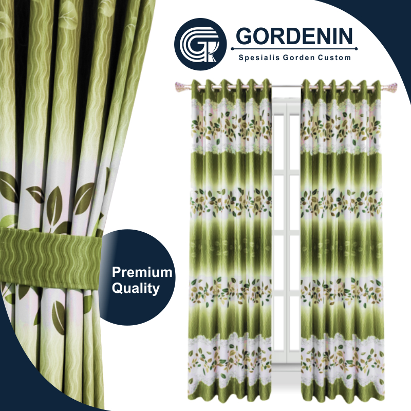 Poni Gorden Blackout Mewah Import Motif Tulip