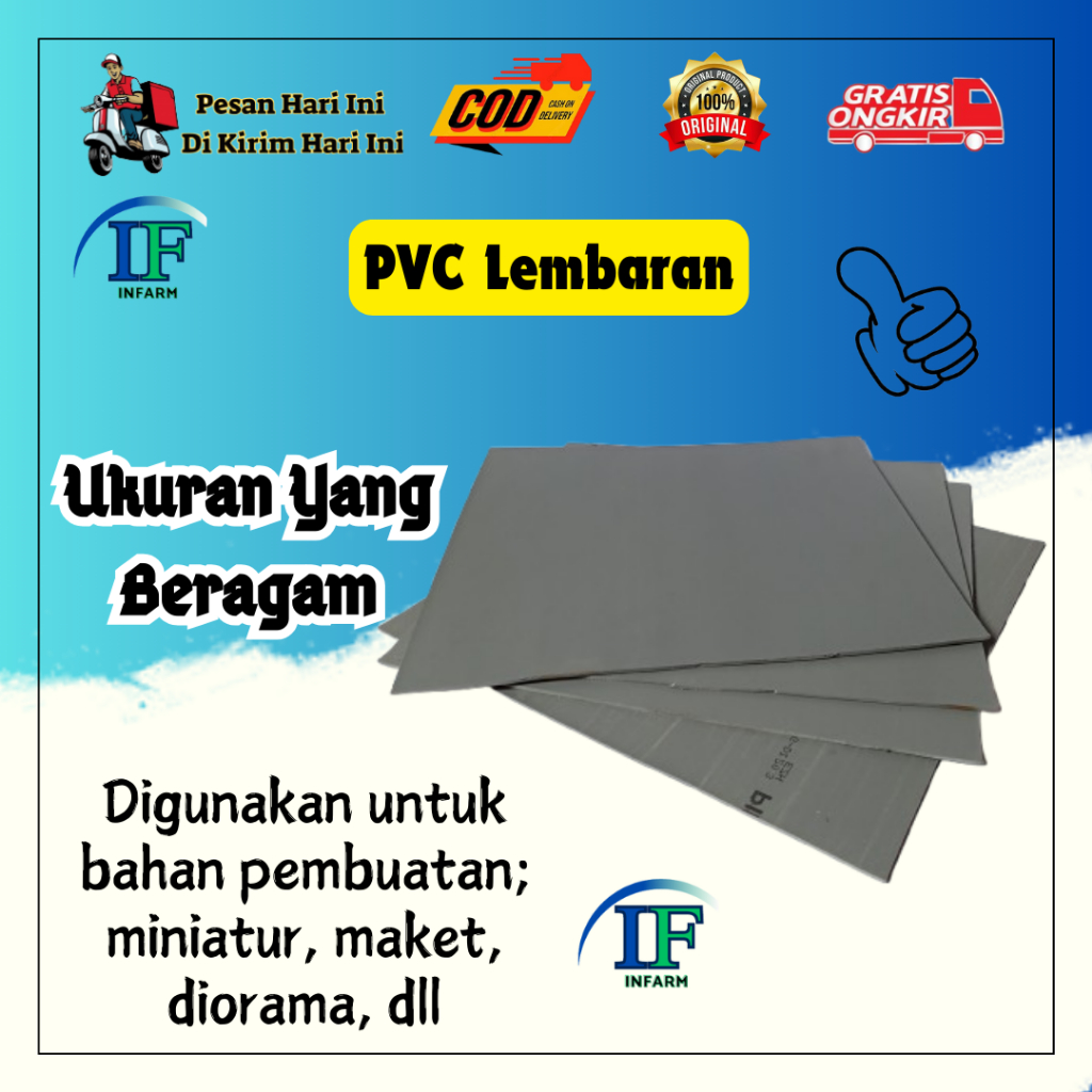 Pipa Lembaran Pvc Lembaran Pipa Paralon Lembaran Ukuran Variasi INNFARM