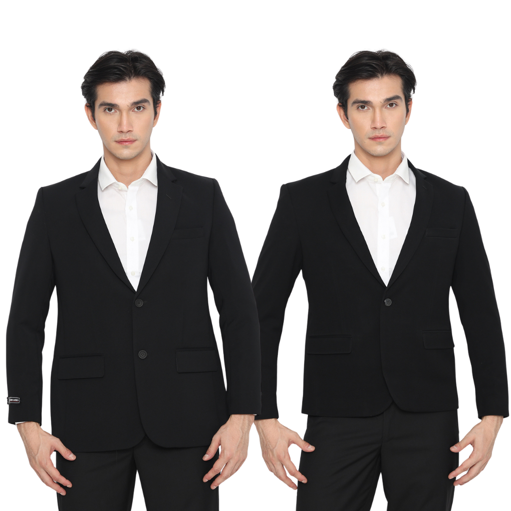Jas Formal Hugo Pria | Jas Jet Black Kancing 1&2 | Andre Laurent (990)