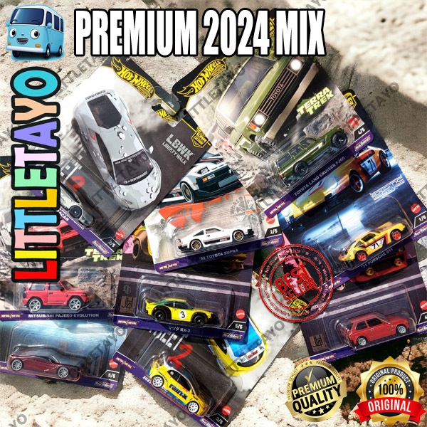 Hot Wheels Premium 2024 Mix Exotics Envy Japan Historics 4 Slide Street World Tour Race Day Sport