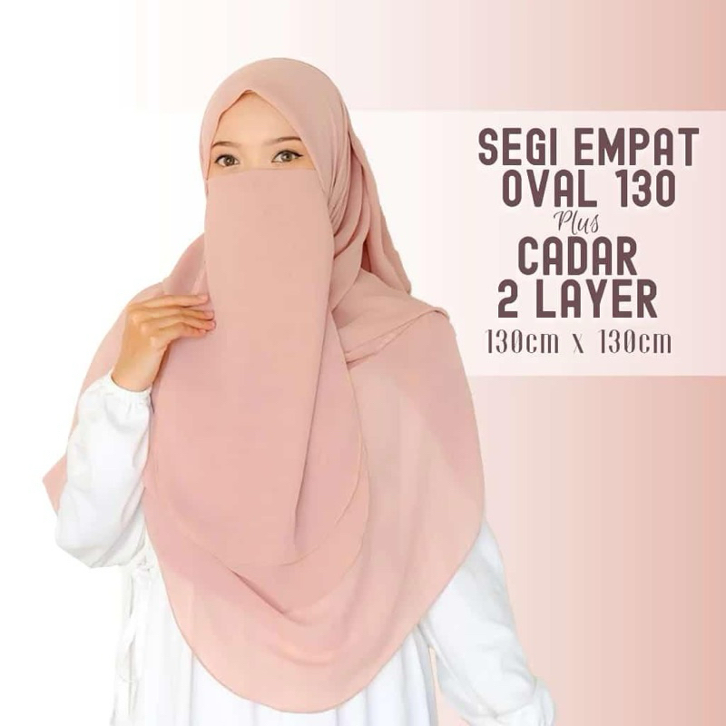 jilbab oval set cadar