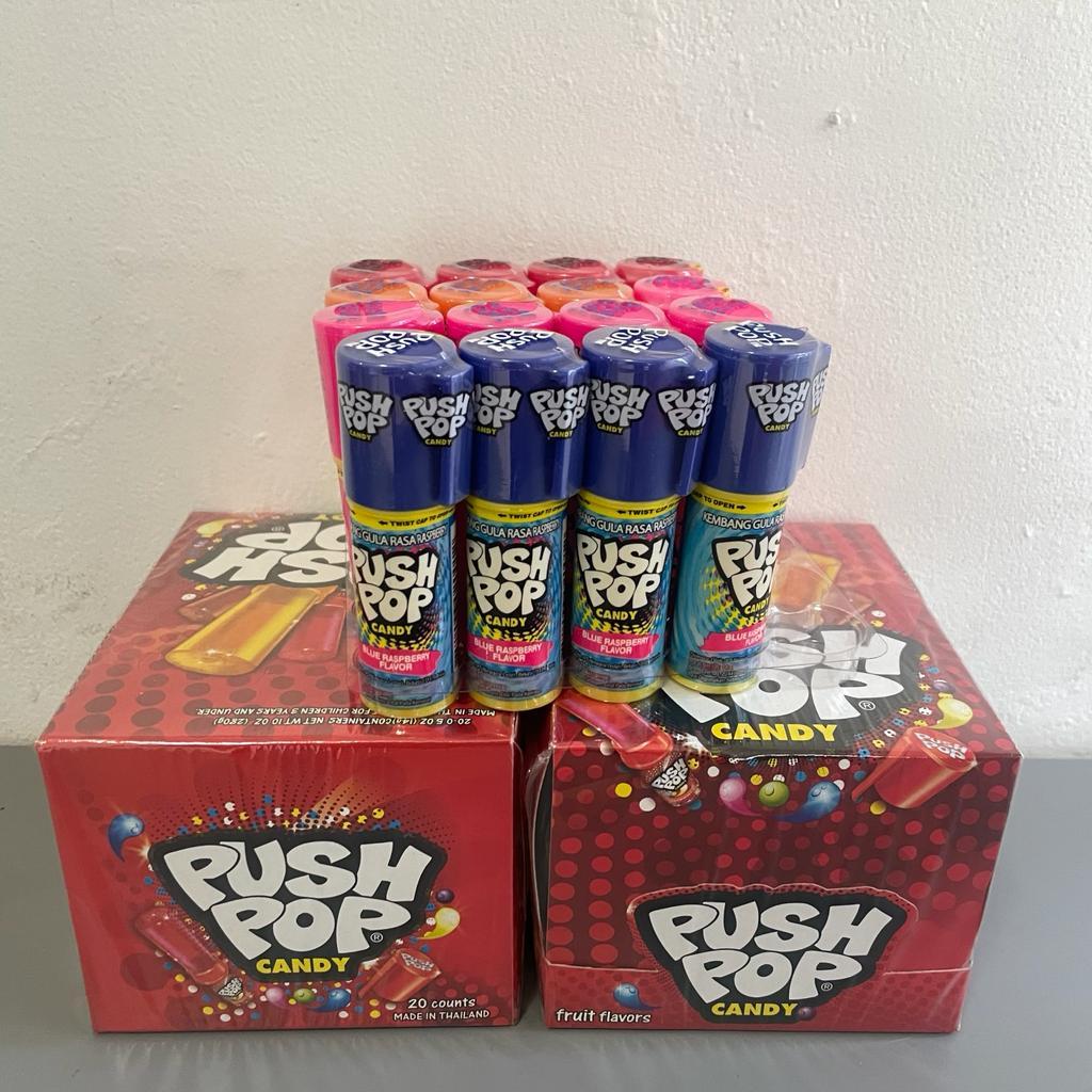 

PERMEN PUSH POP CANDY PERMEN LIPSTIK RASA BUAH / RANDOM RASA BENTUK LIPSTICK