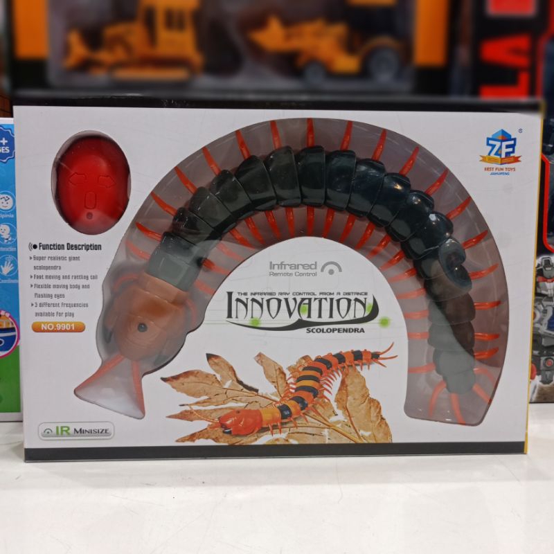 Mainan anak Kelabang Remote Control Free Baterei dan Free mainan 1pcs