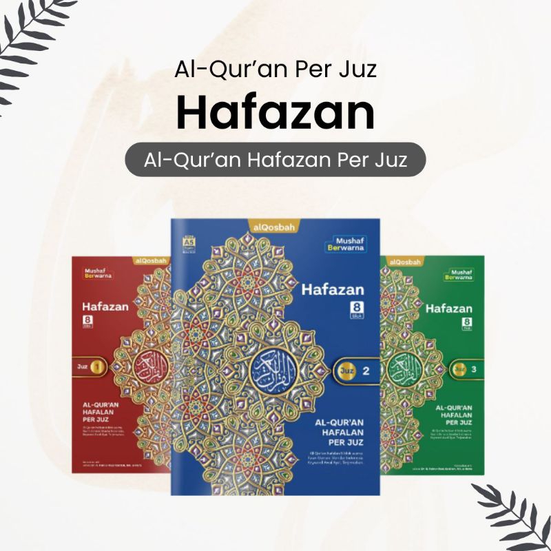 Mushaf Al-Qur'an Hafazan Tadarus PER-JUZ (A5) - 8 Blok Warna