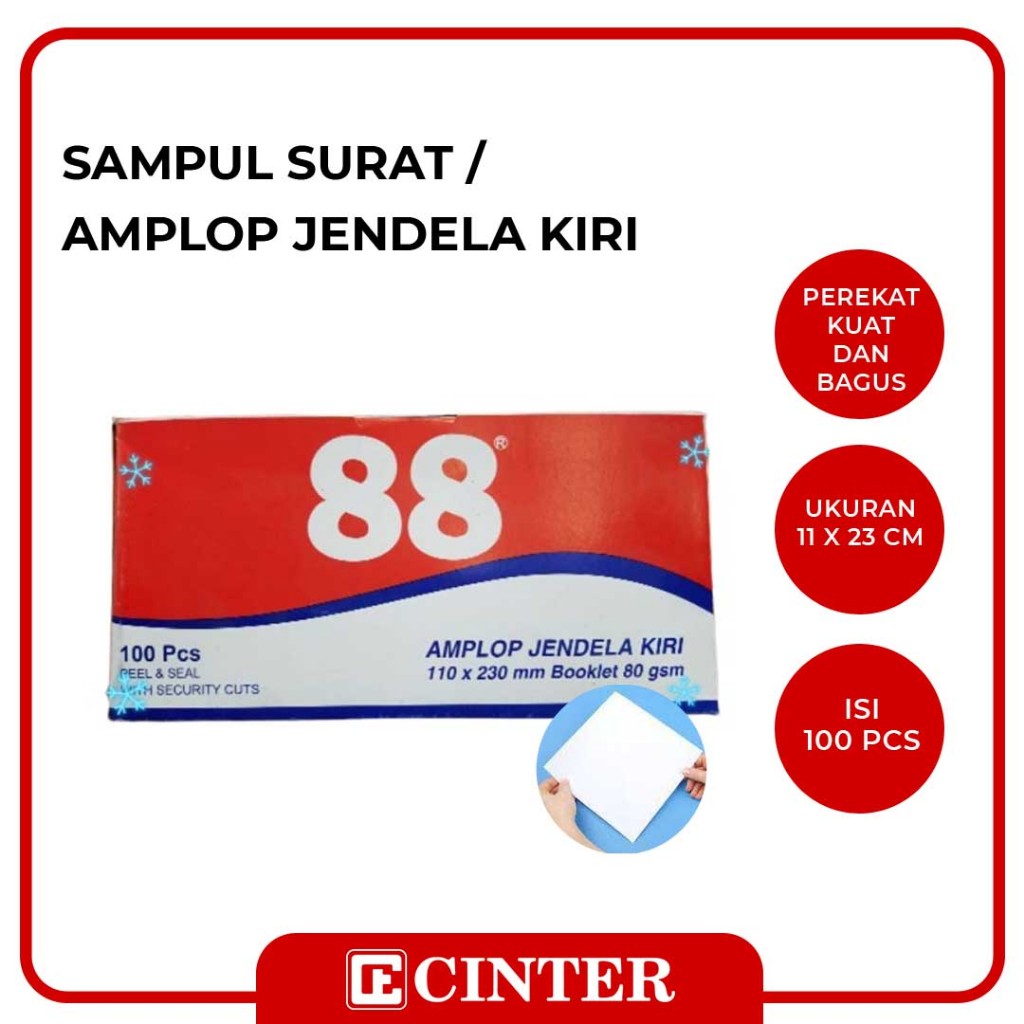 

AMLOP 88 - SAMPUL SURAT / AMPLOP JENDELA KIRI