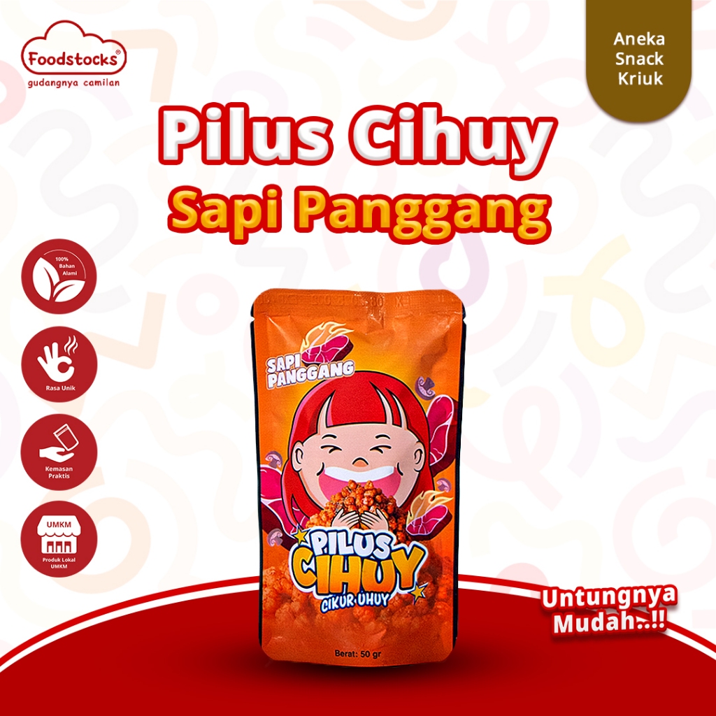 

Snack Cekelin Pilus Cihuy Cikur Uhuy Sapi Panggang 50 Gram Super Renyah