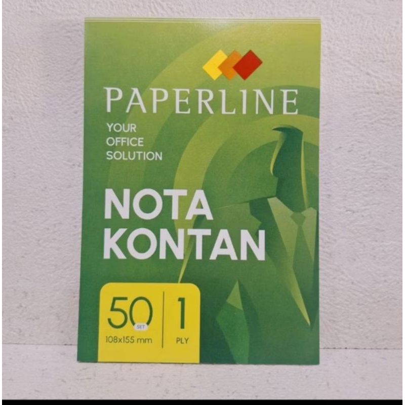 

Nota kontan 1 ply kecil merk paperline / harga per pak isi 10