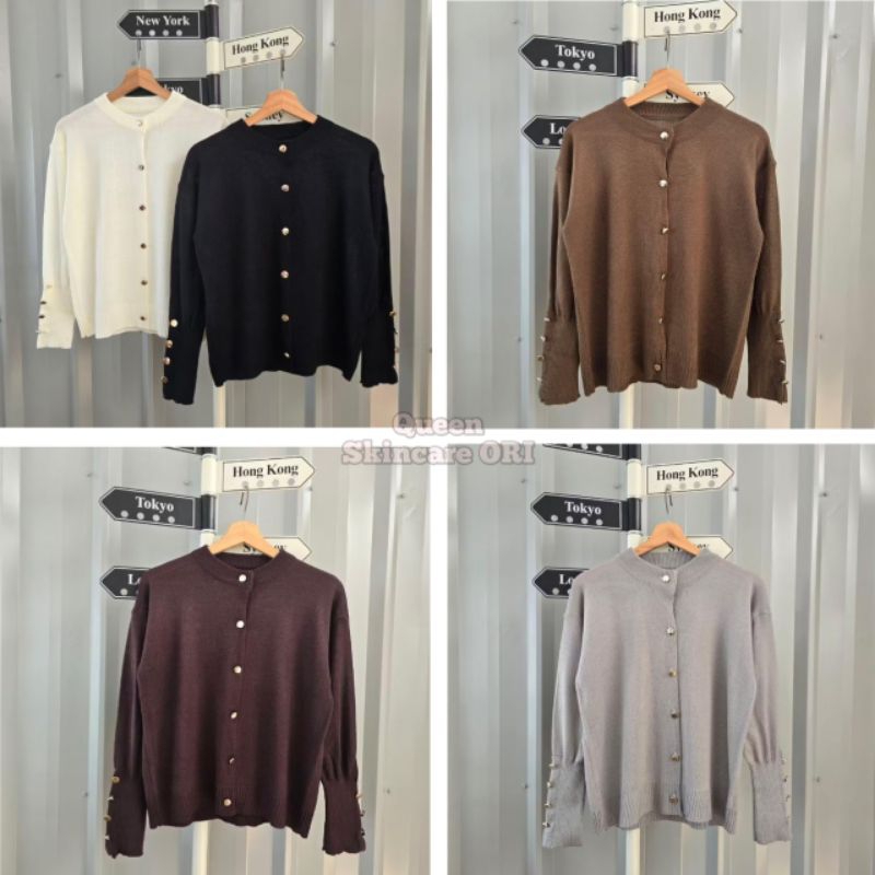 KARDIGAN Sweater /Jaket RAJUT WANITA BAHAN RAJUT TEBAL - BASIC INARA OUTHER KNITE