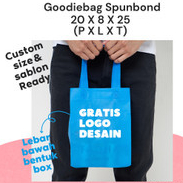 

TAS SPUNBOND tali SABLON CUSTOM 20x25x8/ Tas Goodie Bag custom / TAS SOUVENIR GOODIE BAG / Souvenir Wedding Syukuran