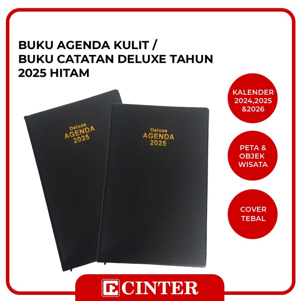 

BUKU AGENDA KULIT / BUKU CATATAN DELUXE TAHUN 2025 HITAM