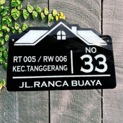 Nomor rumah acrylic minimalis modern