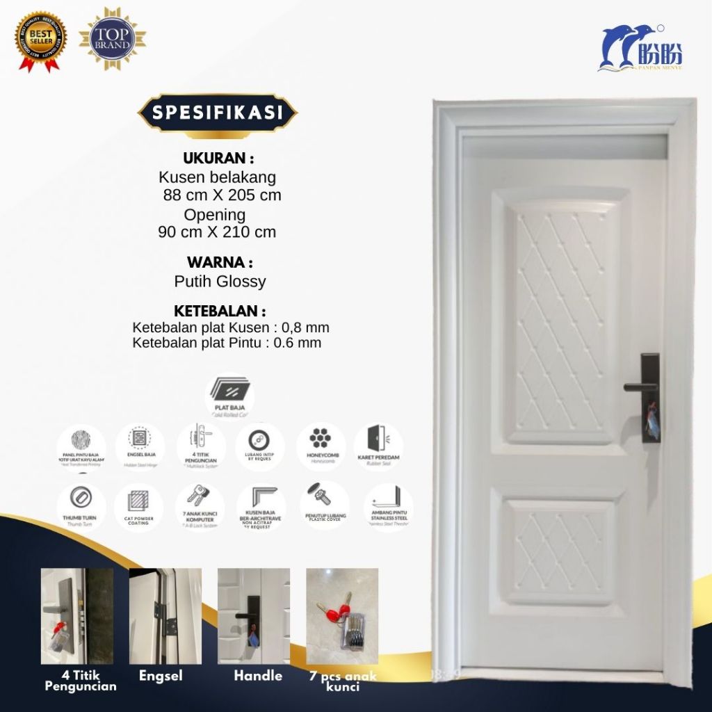 PINTU BAJA PANPAN/PINTU SINGLE/PINTU KAMAR/PINTU UTAMA/PINTU MINIMALIS/PINTU DEPAN RUMAH