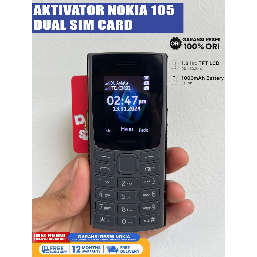 AIG HP AKTIVATOR NOKIA DUAL SIM ON REGISTRASI KARTU SIMCARD TELPON SMS 0 7 P