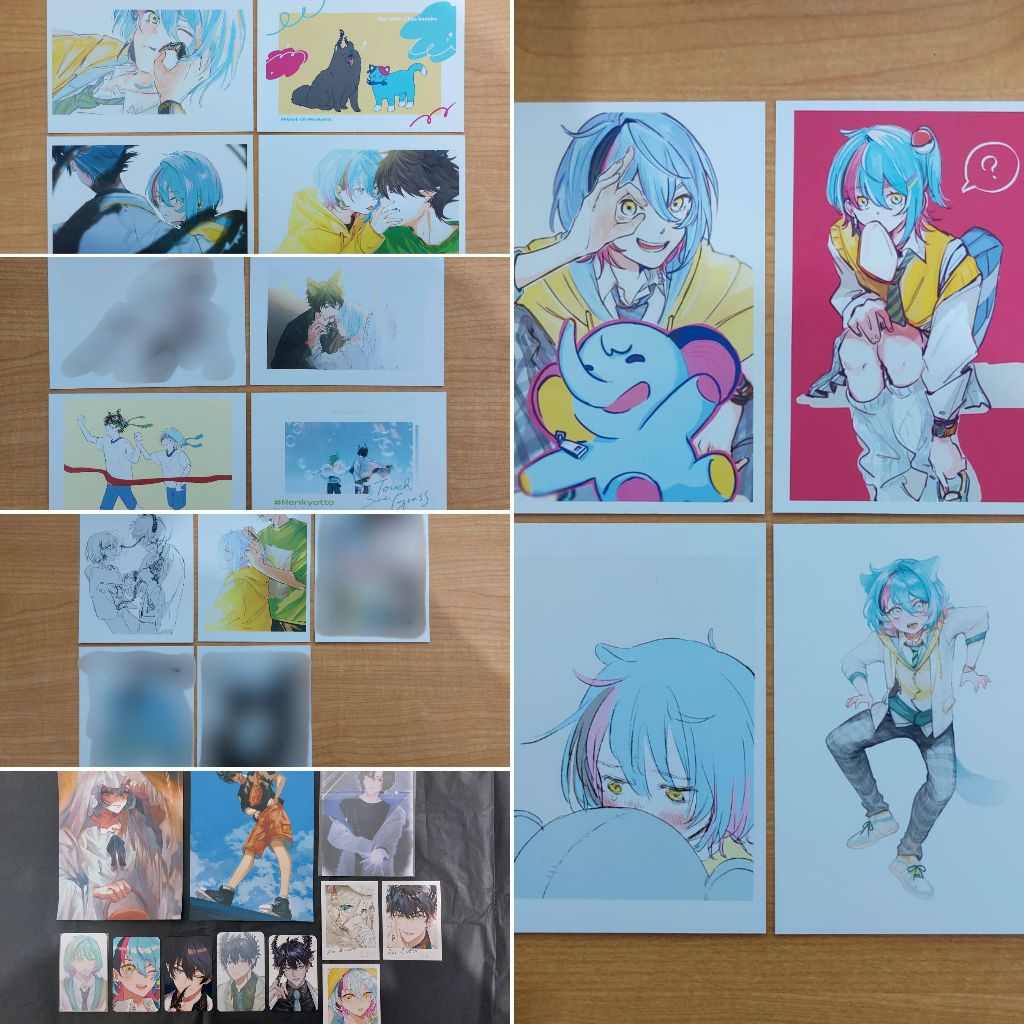 [FANMERCH] Artprint Postcard Photocard Vtuber Nijisanji Iluna Kyo Kaneko, Ren Zotto, Aia Amare