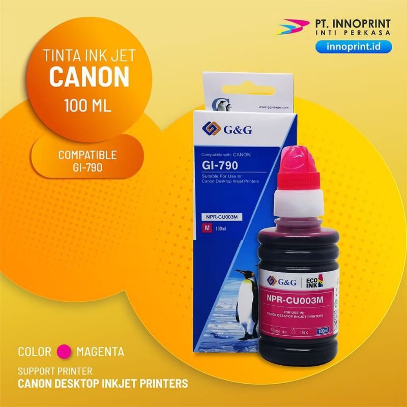 Tinta Canon G&G Original Compatible GI-790 Printer Canon PIXMA G1000/2000/2002/3000