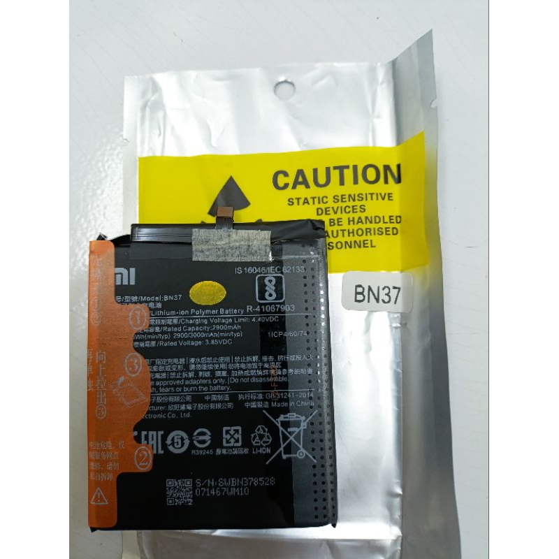 Batre Baterai Battery Xiaomi Redmi 6 / Redmi 6A / Kode BN37 ori
