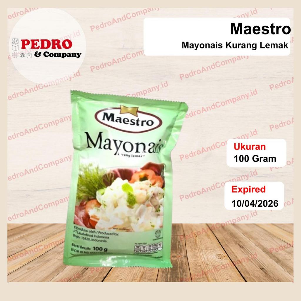 

Maestro mayonais 100 gram - refill kurang lemak mayo mayonaise mayones salad